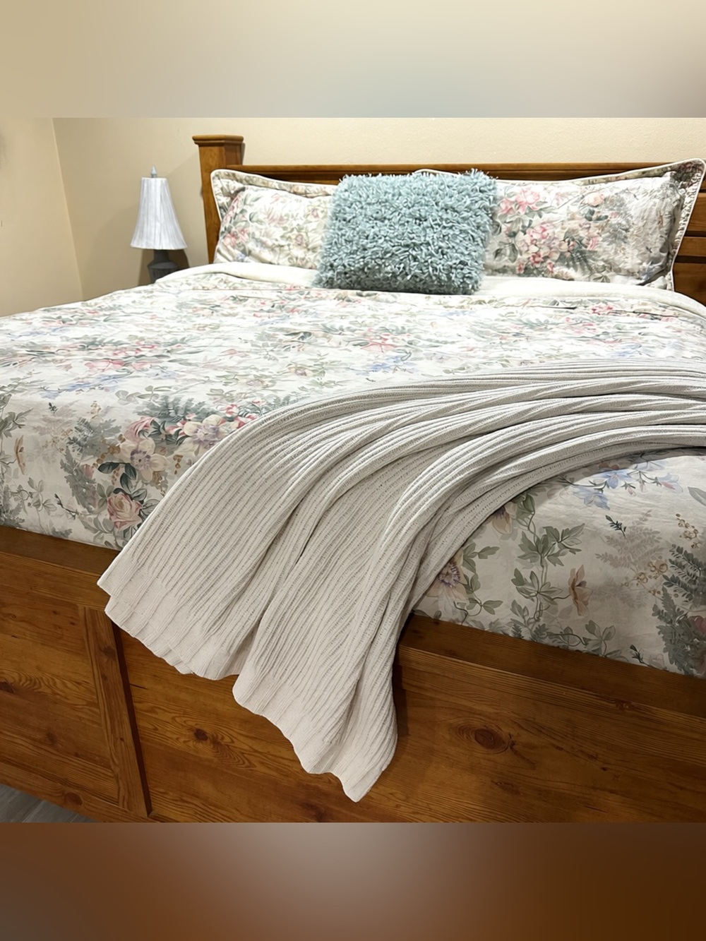 Vintage Ralph Lauren King Size Floral Cottage Duvet & Pillow Shams 100% Cotton